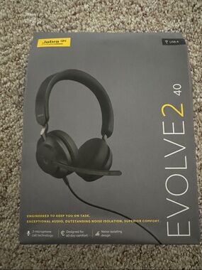 Jabra Evolve2 40 Wired Black Headset
